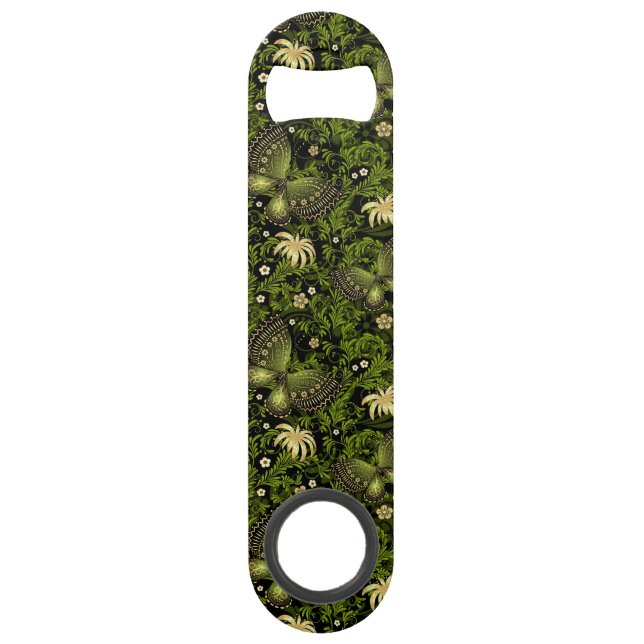 Spring Green-gold Pattern Speed Bottle Opener (Front)