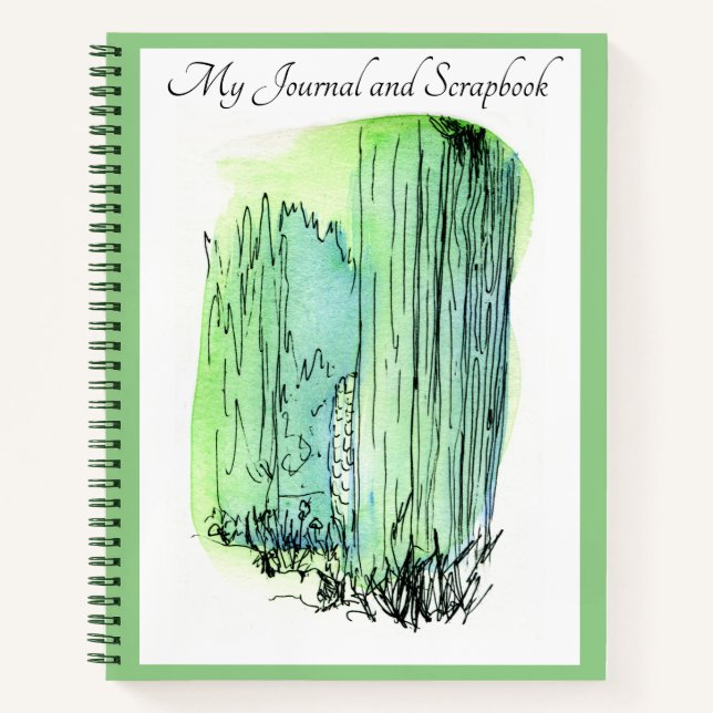 Spring Green Journal / Scrapbook / Notebook (Devant)