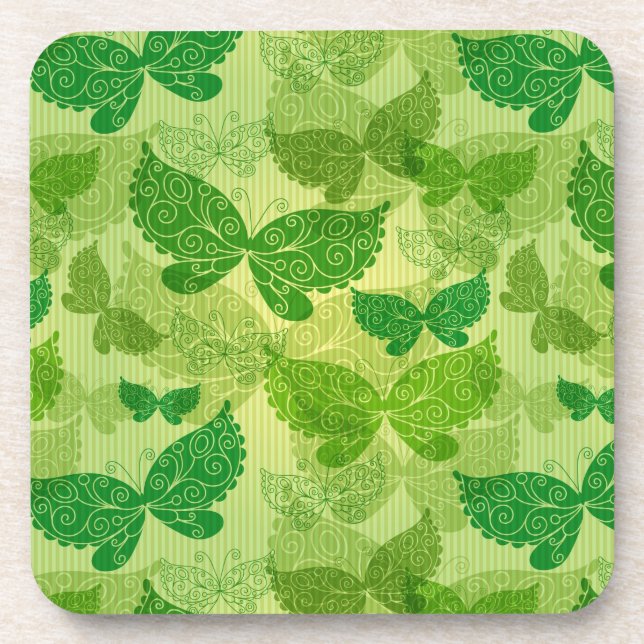Spring Green Pattern Coaster (Front)