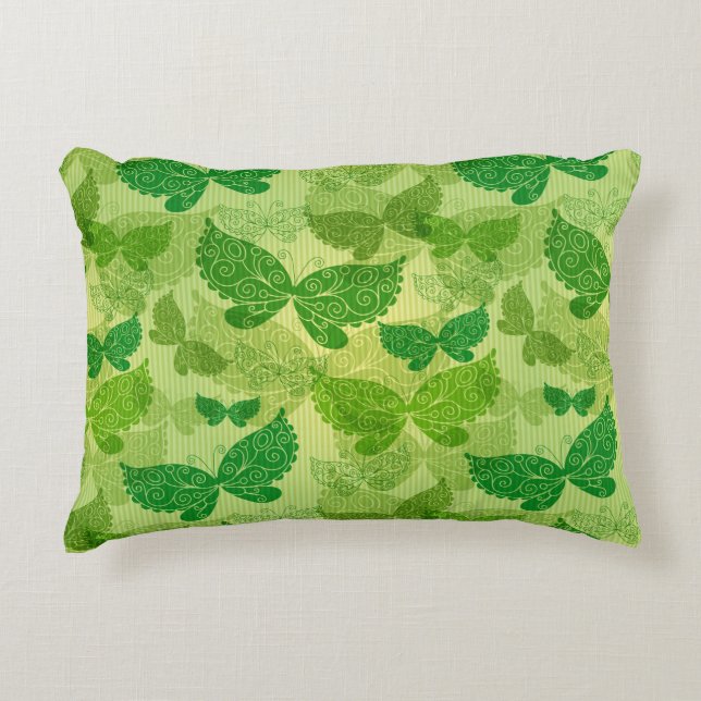 Spring Green Pattern Decorative Pillow (Front)