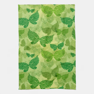 Spring Green Pattern Kitchen Towel