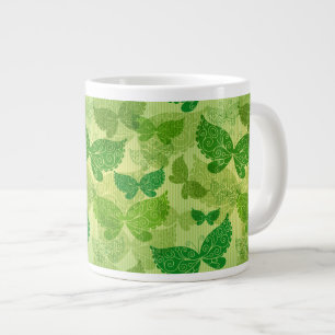 Spring Green Pattern Large Coffee Mug