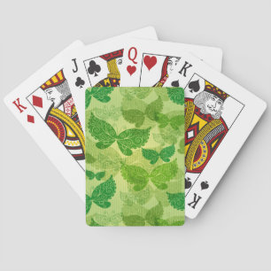 Spring Green Pattern Playing Cards