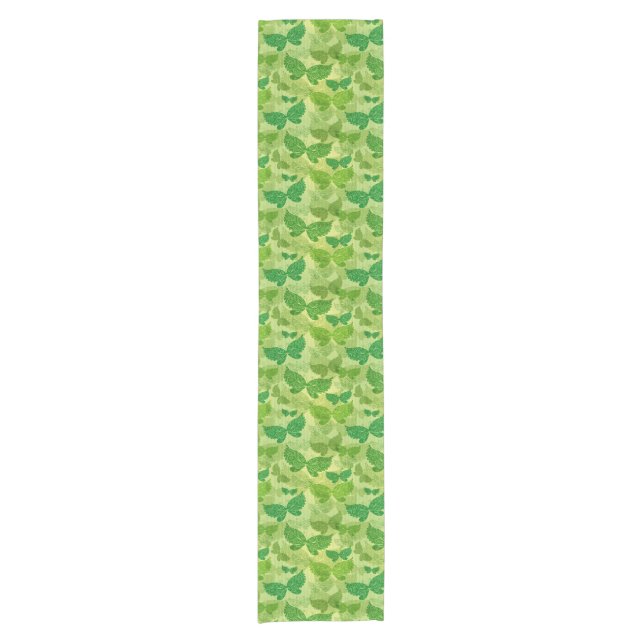 Spring Green Pattern Short Table Runner (Front)
