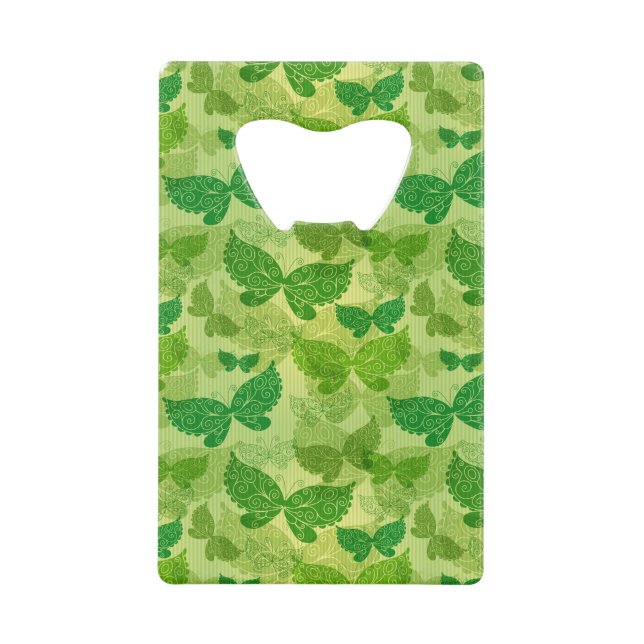 Spring Green Pattern Wallet Bottle Opener (Front)