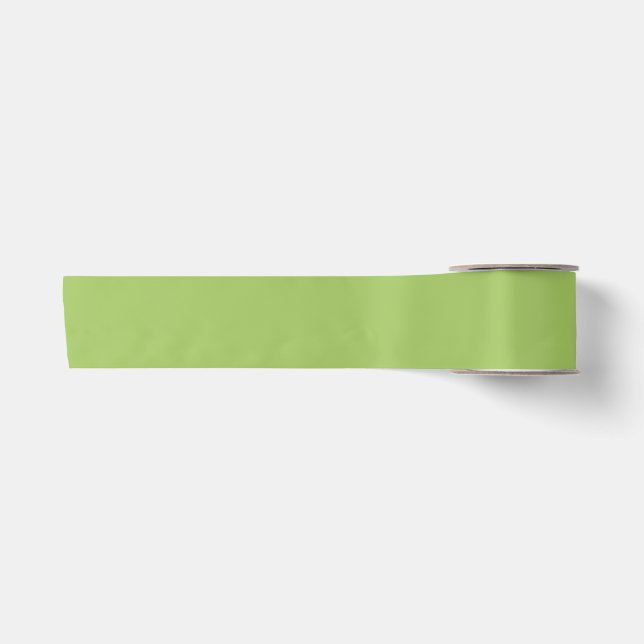 Spring Green, Plain Light Green, Solid Light Green Satin Ribbon (Front)