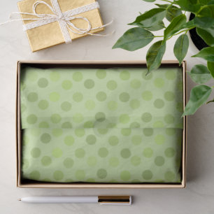 spring green polka dots tissue paper