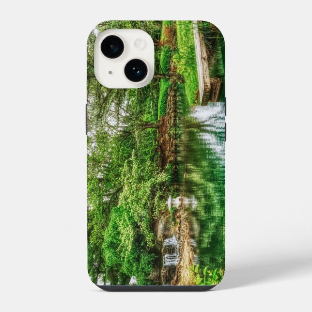 Spring Green Reflections iPhone Case (Back)