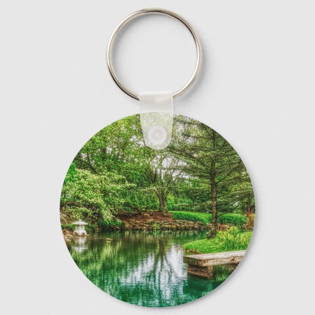 Spring Green Reflections Keychain (Front)