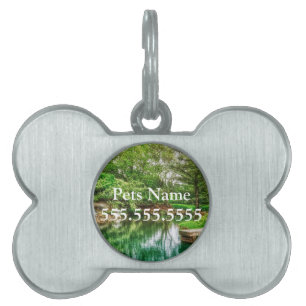 Spring Green Reflections Pet ID Tag