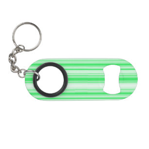 Spring green stripes mini bottle opener