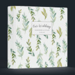 Spring Green Watercolor Botanicals Wedding Planner Binder<br><div class="desc">This beautiful and chic wedding album or organizer design features a romantic watercolor botanical pattern in green tones. The background colour is white but can easily be customized to your liking. You can personalize it by adding your names and wedding date. These binders make great photo albums by adding clear...</div>