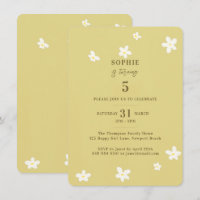 Spring Green White Daisies Girl Birthday Party