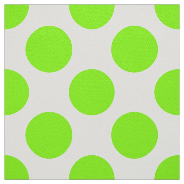 Spring Green & White Polka Dot Pattern  Fabric (Swatch)