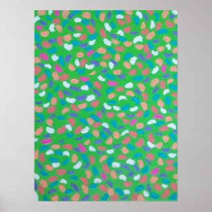 Spring Greens Painterly Art Poster
