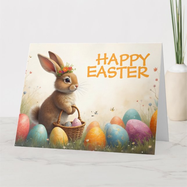 Spring Greetings from the Easter Bunny Card (Front)