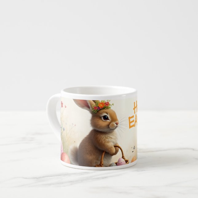 Spring Greetings from the Easter Bunny Espresso Cup (Front Left)