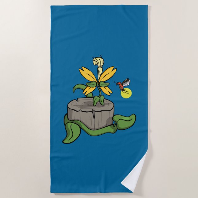 Spring Greets Summer Beach Towel (Front)