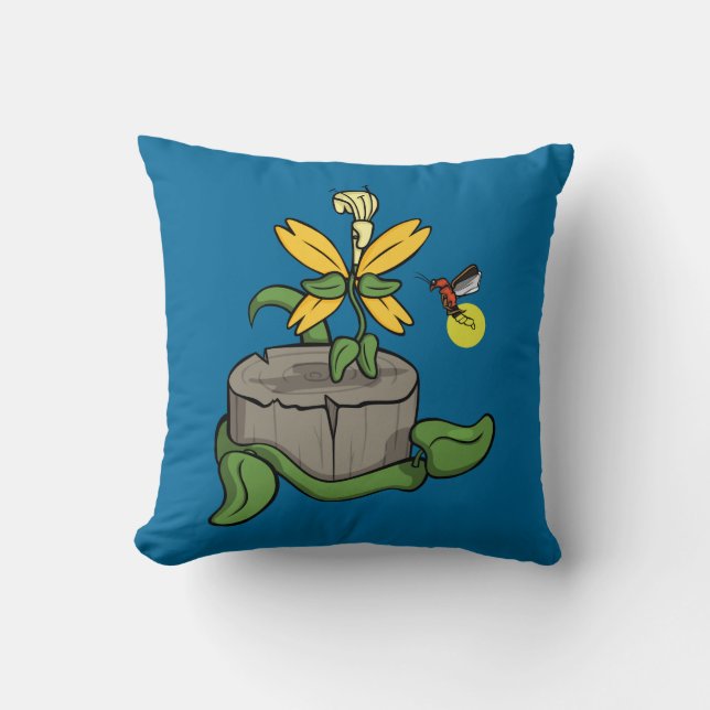 Spring Greets Summer Throw Pillow (Front)