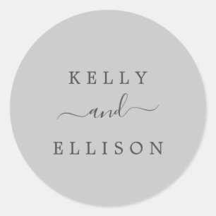 Spring Grey Wedding Envelope Seals