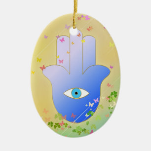Spring Hand of Fatima Ceramic Ornament