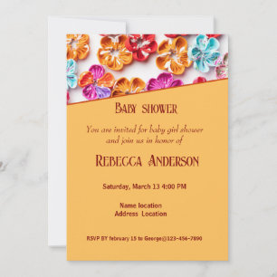 Spring Handmade sewn fabric Flowers Multicolor  Invitation