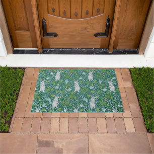Spring Hares in the Meadow Floor Mat