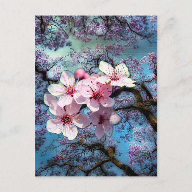 Spring has Arrived Flowers Postcard (Front)