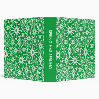 SPRING HAS SPRUNG (1.5ins) - Grass Green on White Binder