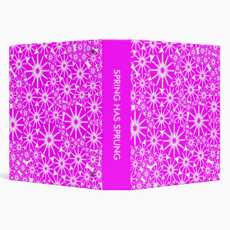 SPRING HAS SPRUNG (1.5ins) - Magenta on White Binder