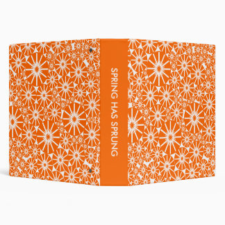 SPRING HAS SPRUNG (1.5ins) - Orange on White Binder