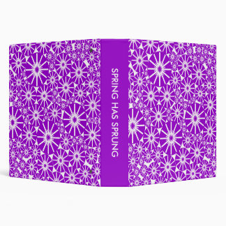 SPRING HAS SPRUNG (1.5ins) - Purple on White Binder