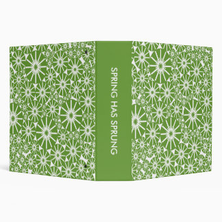 SPRING HAS SPRUNG (2.0ins)- Avocado Green on White Binder
