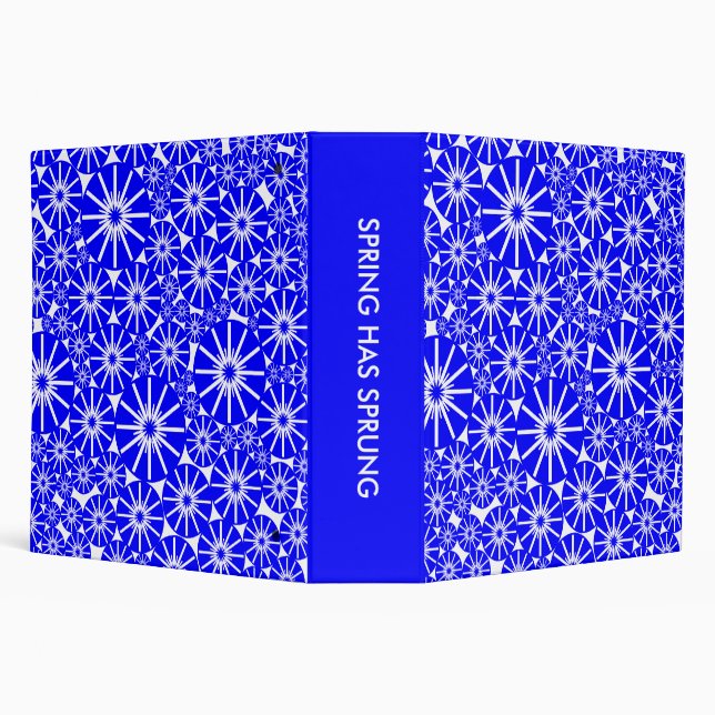 SPRING HAS SPRUNG (2.0ins) - Blue on White Binder (Background)
