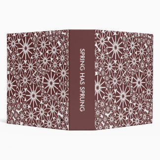 SPRING HAS SPRUNG (2.0ins) - Dark Brown on White Binder
