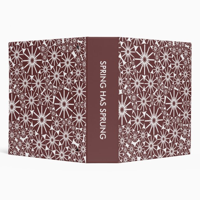 SPRING HAS SPRUNG (2.0ins) - Dark Brown on White Binder (Background)