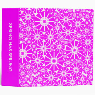 SPRING HAS SPRUNG (2.0ins) - Magenta on White Binder