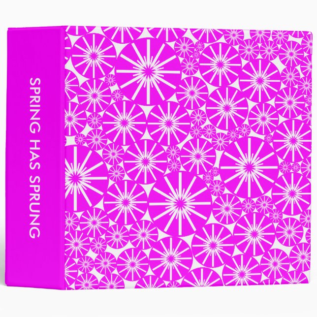 SPRING HAS SPRUNG (2.0ins) - Magenta on White Binder (Front/Spine)