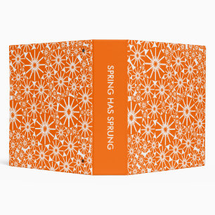 SPRING HAS SPRUNG (2.0ins) - Orange on White Binder