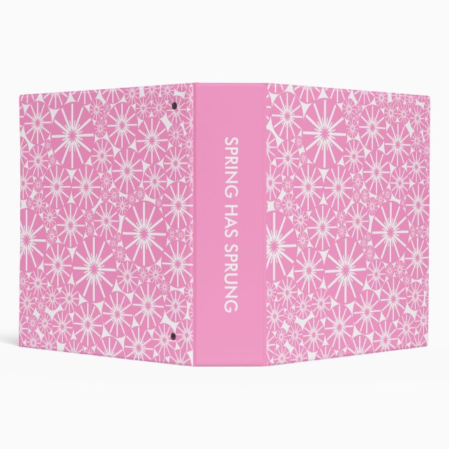 SPRING HAS SPRUNG (2.0ins) - Pink on White Binder (Background)