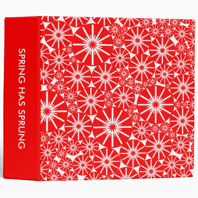 SPRING HAS SPRUNG (2.0ins) - Red on White Binder (Front/Spine)