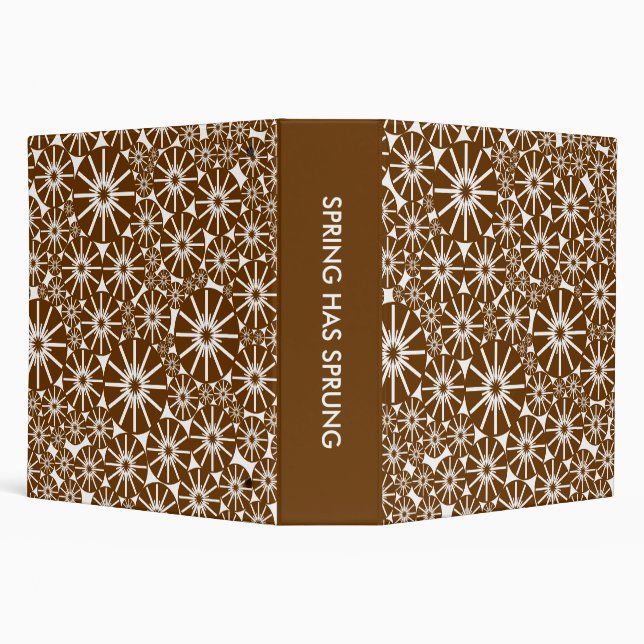 SPRING HAS SPRUNG (2.0ins) - Walnut on White Binder (Background)
