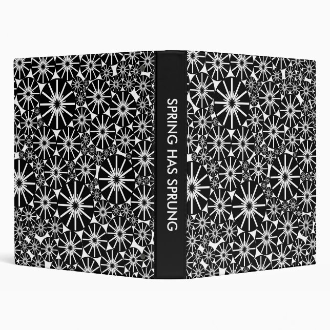 SPRING HAS SPRUNG - Black on White Binder (Background)