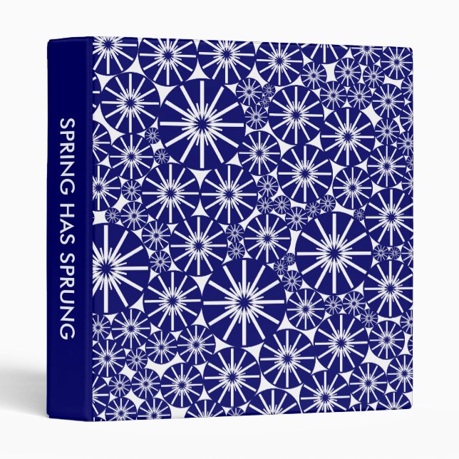 SPRING HAS SPRUNG - Dark Blue on White Binder (Front/Spine)