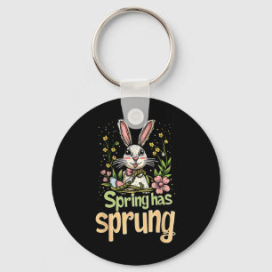 Spring Has Sprung Holiday Easter Funny Graphic Tee Keychain