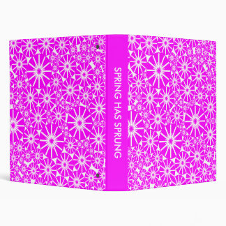 SPRING HAS SPRUNG - Magenta on White Binder
