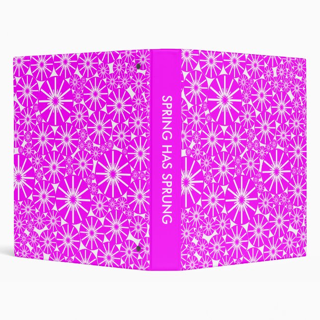 SPRING HAS SPRUNG - Magenta on White Binder (Background)