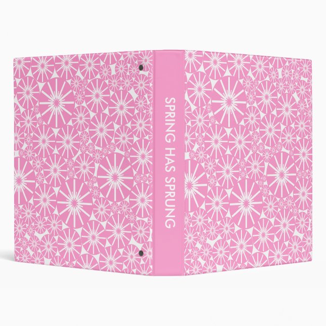 SPRING HAS SPRUNG - Pink on White Binder (Background)