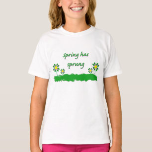 spring has sprung simple kid design T-Shirt