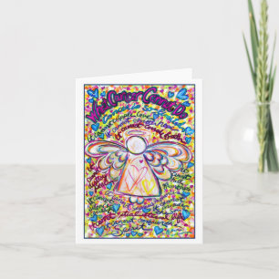 Spring Hearts Cancer Angel Card